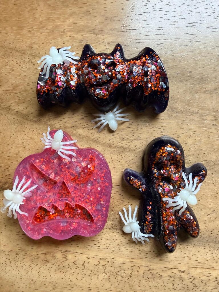 Scary pumpkins, bats and ghost soaps