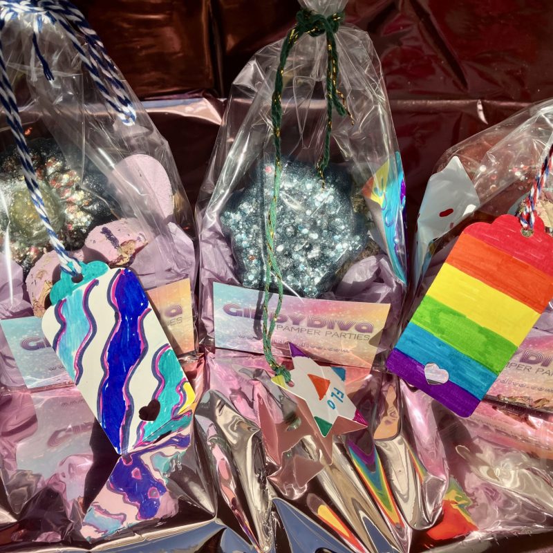 take home soap and bath bombs