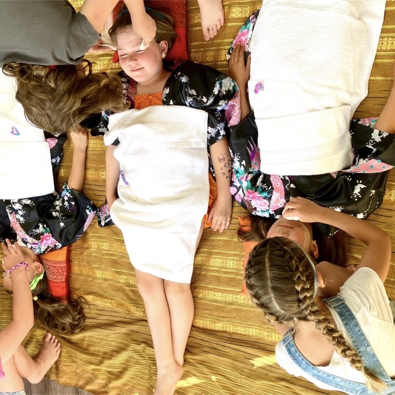 girls spa party